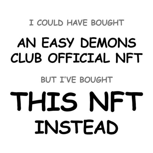 An Easy Demons Club Official NFT