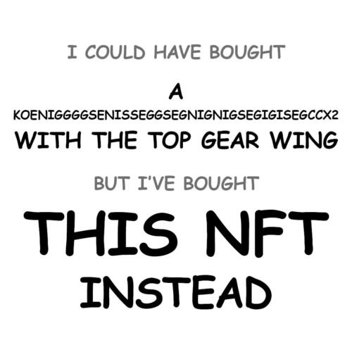 A Koeniggggsenisseggsegnignigsegigisegccx2 with the Top Gear Wing