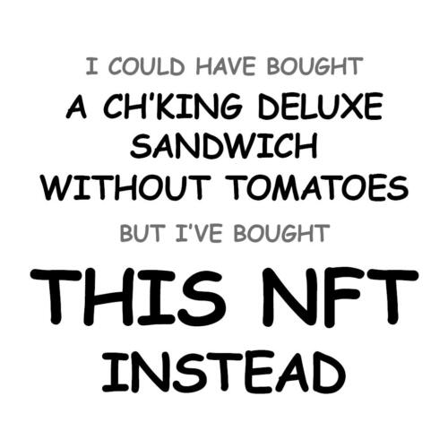 A Ch’King Deluxe Sandwich without Tomatoes