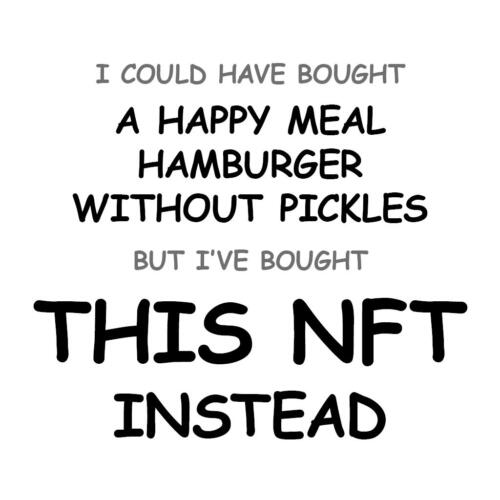 A Happy Meal Hamburger without Pickles