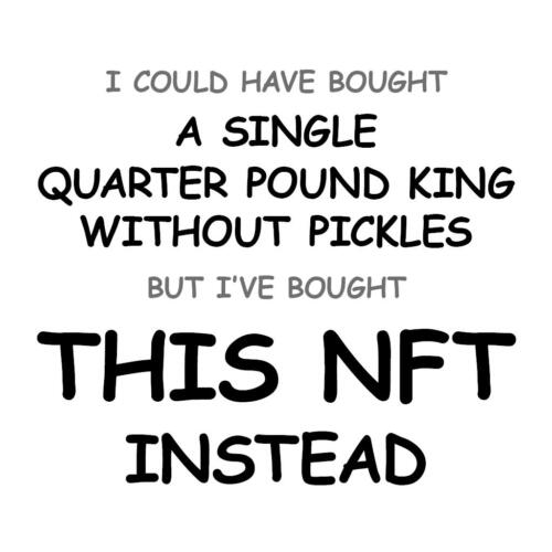 A Single Quarter Pound King without Pickles