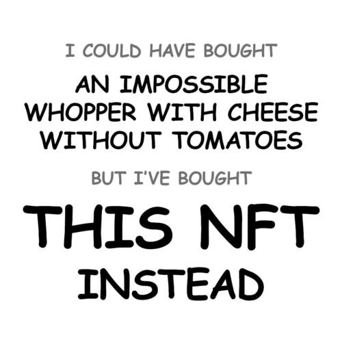 An Impossible Whopper with Cheese without Tomatoes