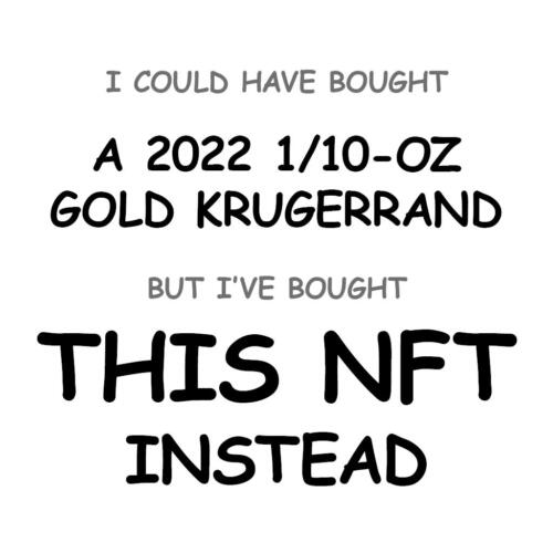 A 2022 1/10-oz Gold Krugerrand