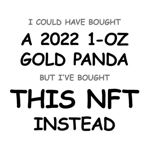 A 2022 1-oz Gold Panda