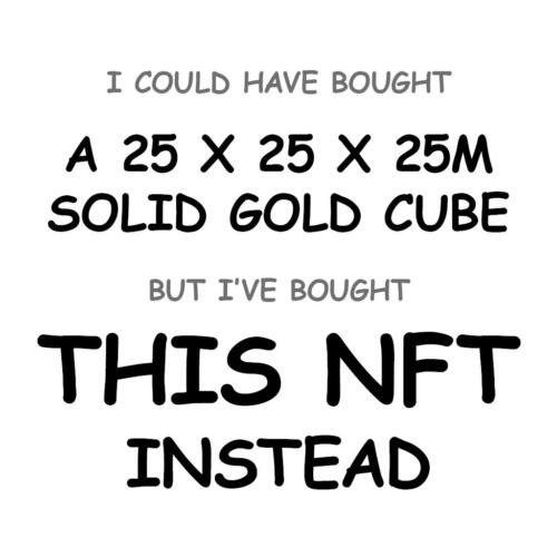 A 25 x 25 x 25m Solid Gold Cube