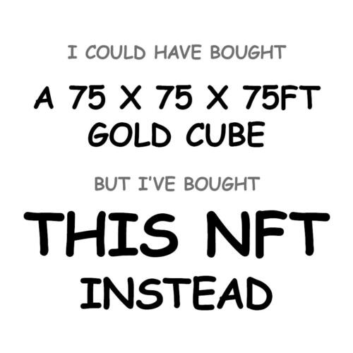 A 75 x 75 x 75ft Gold Cube