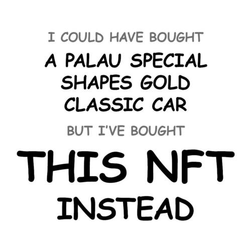 A Palau Special Shapes Gold Classic Car