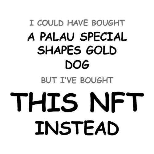 A Palau Special Shapes Gold Dog