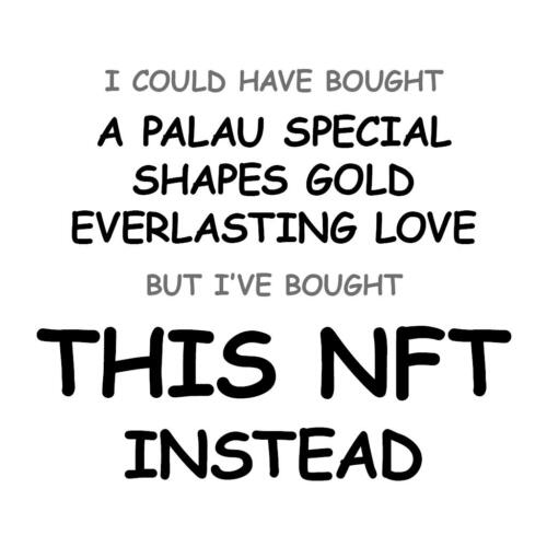 A Palau Special Shapes Gold Everlasting Love