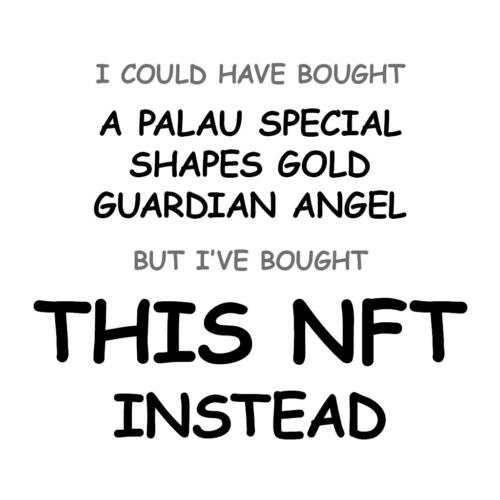 A Palau Special Shapes Gold Guardian Angel