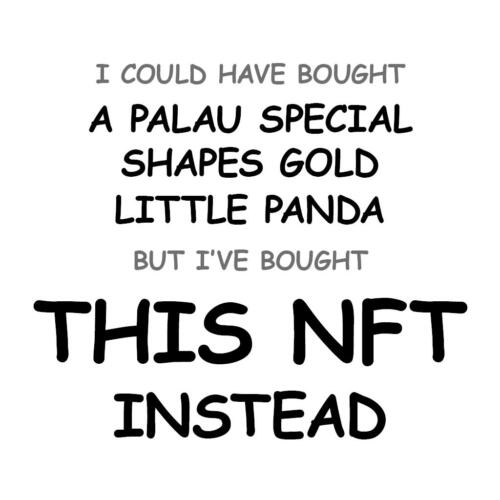 A Palau Special Shapes Gold Little Panda