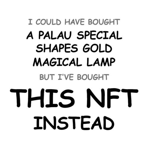A Palau Special Shapes Gold Magical Lamp
