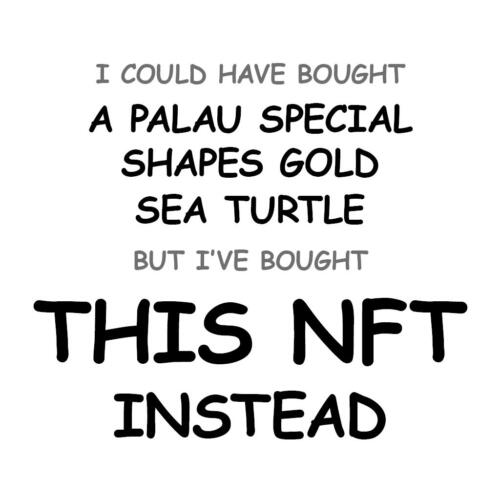 A Palau Special Shapes Gold Sea Turtle