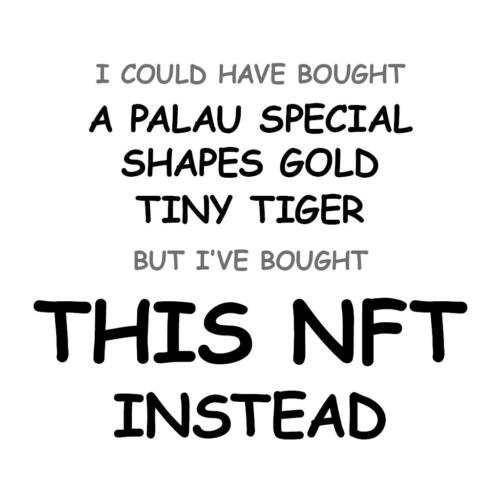 A Palau Special Shapes Gold Tiny Tiger