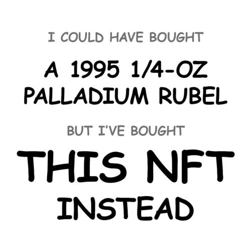 A 1995 1/4-oz Palladium Rubel