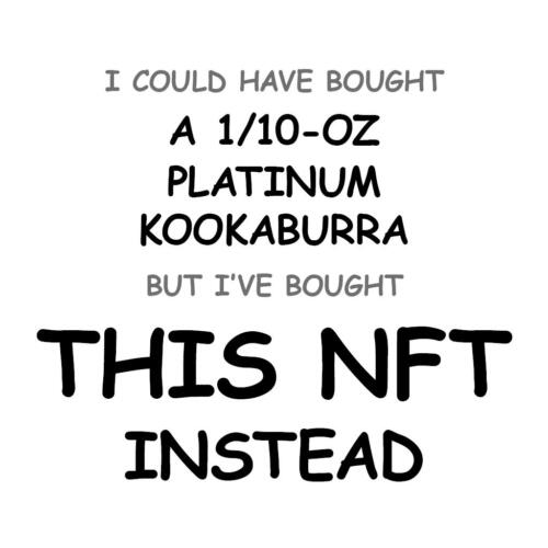 A 1/10-oz Platinum Kookaburra