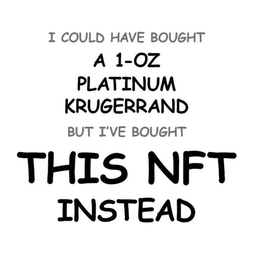 A 1-oz Platinum Krugerrand