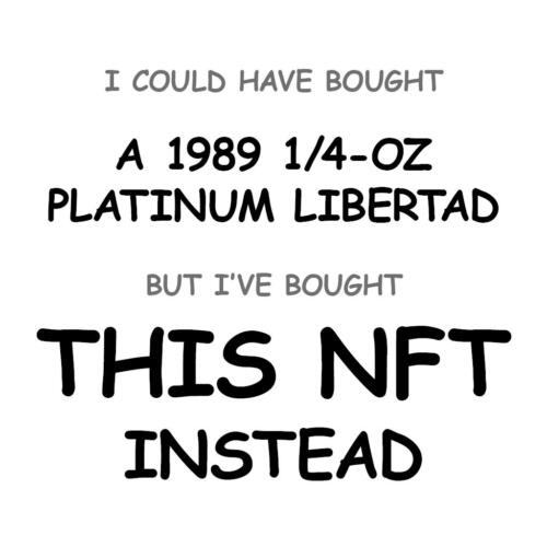 A 1989 1/4-oz Platinum Libertad