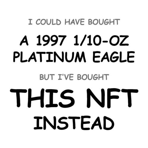 A 1997 1/10-oz Platinum Eagle