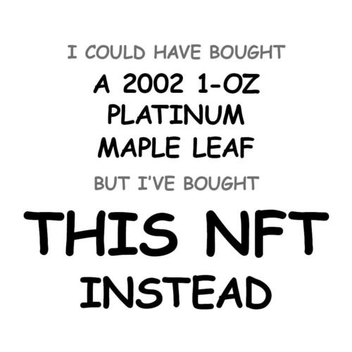 A 2002 1-oz Platinum Maple Leaf