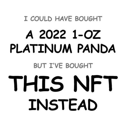 A 2022 1-oz Platinum Panda